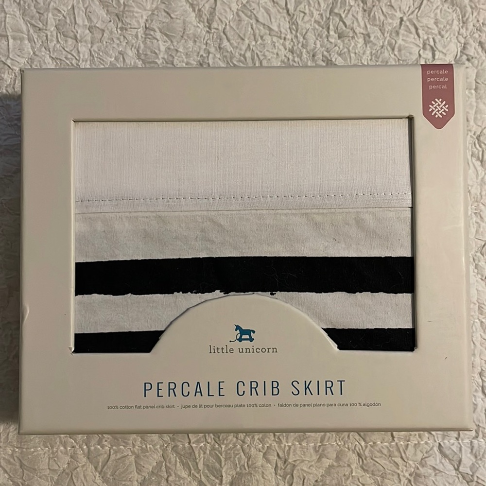 Little Unicorn Crib Skirt NWT